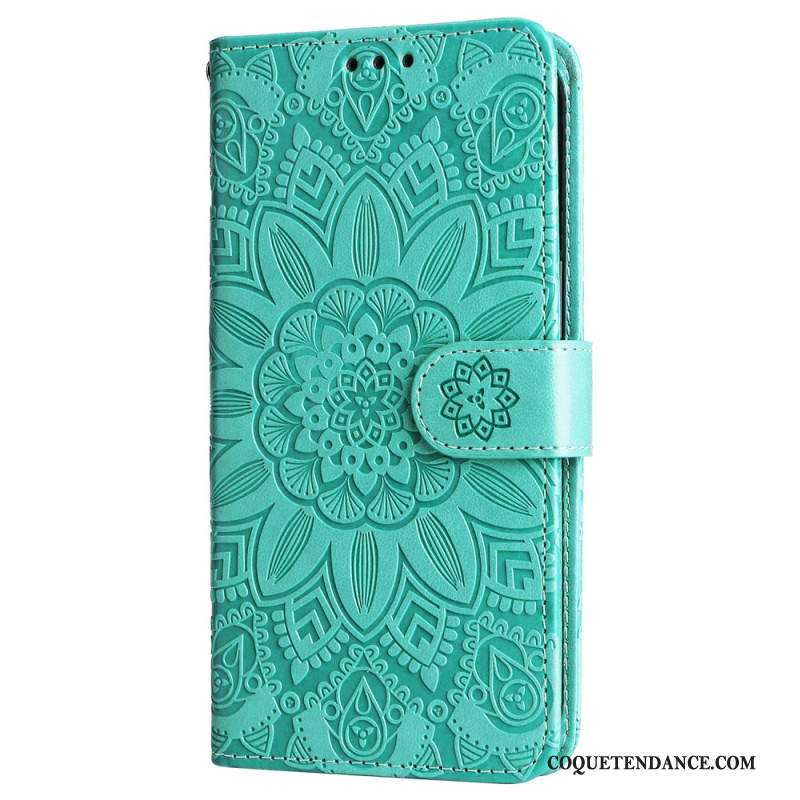 Housse Xiaomi Redmi Note 13 4G Fleur Mandala à Lanière