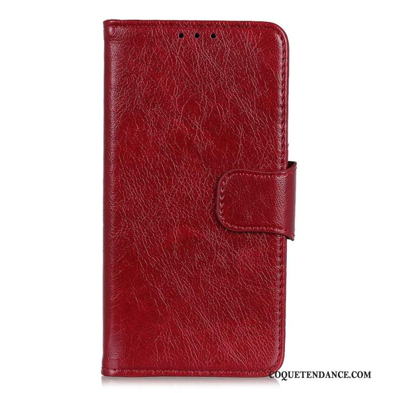 Housse Xiaomi Redmi Note 13 5G Cuir Fendu Texture Nappa