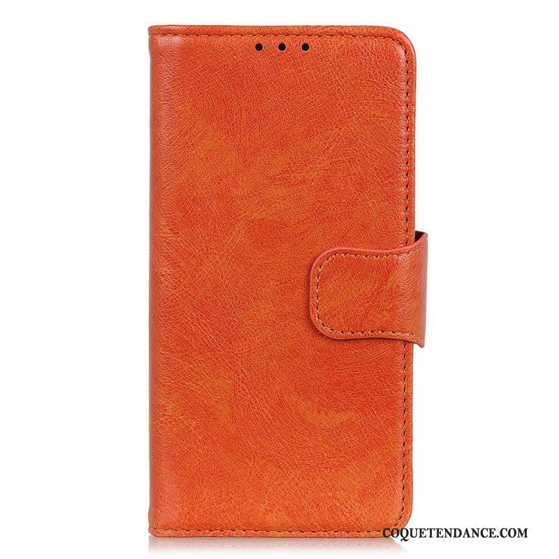 Housse Xiaomi Redmi Note 13 5G Cuir Fendu Texture Nappa