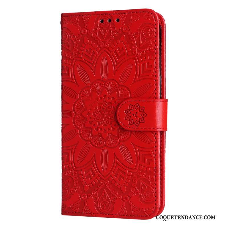 Housse Xiaomi Redmi Note 13 5G Motif de Tournesol à Lanière