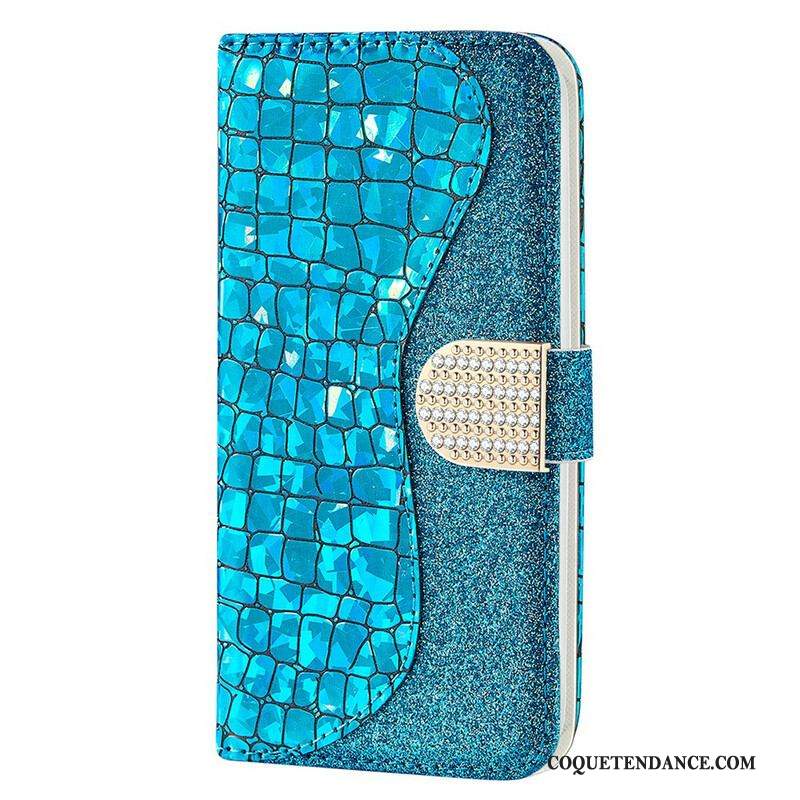 Housse iPhone 13 Pro Max Croco Diamants