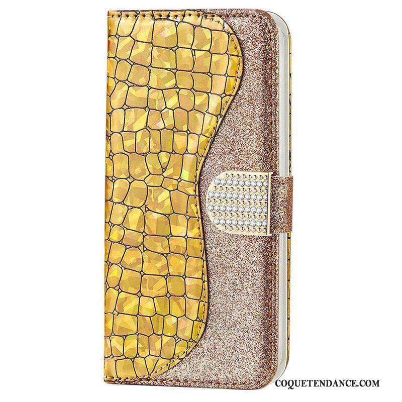 Housse iPhone 13 Pro Max Croco Diamants