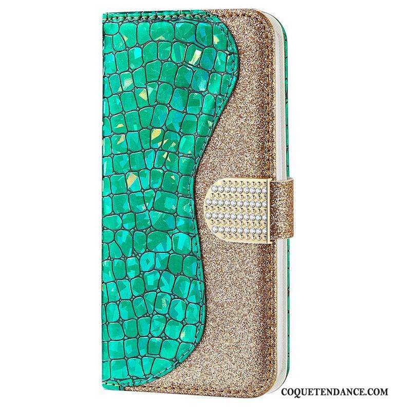 Housse iPhone 13 Pro Max Croco Diamants