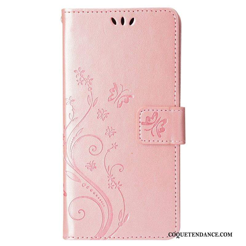 Housse iPhone 15 Plus Fleurs et Papillons