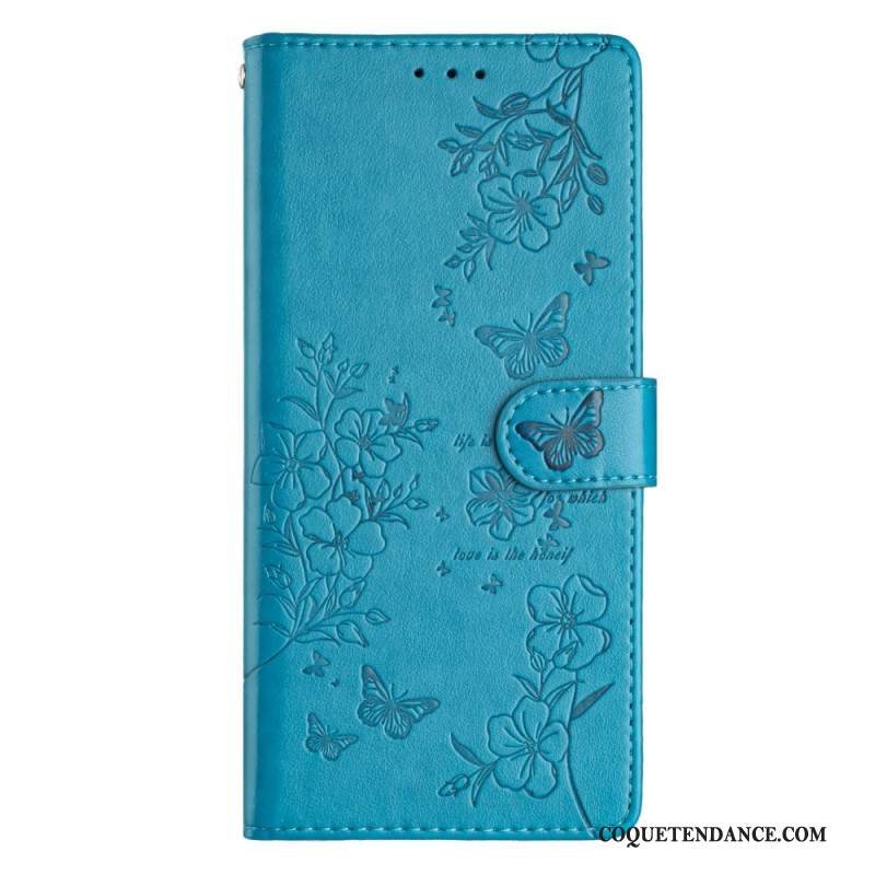 Housse iPhone 16 Motif Papillons Floraux