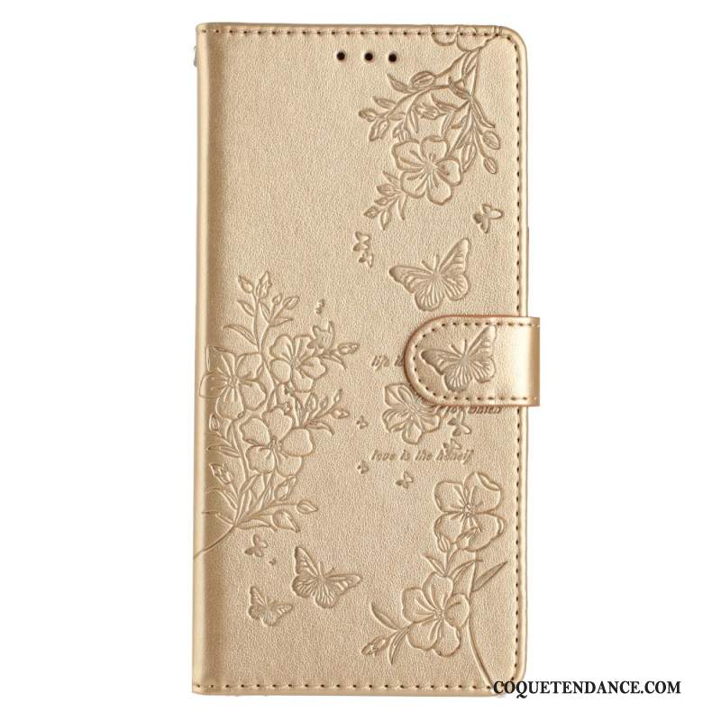 Housse iPhone 16 Motif Papillons Floraux