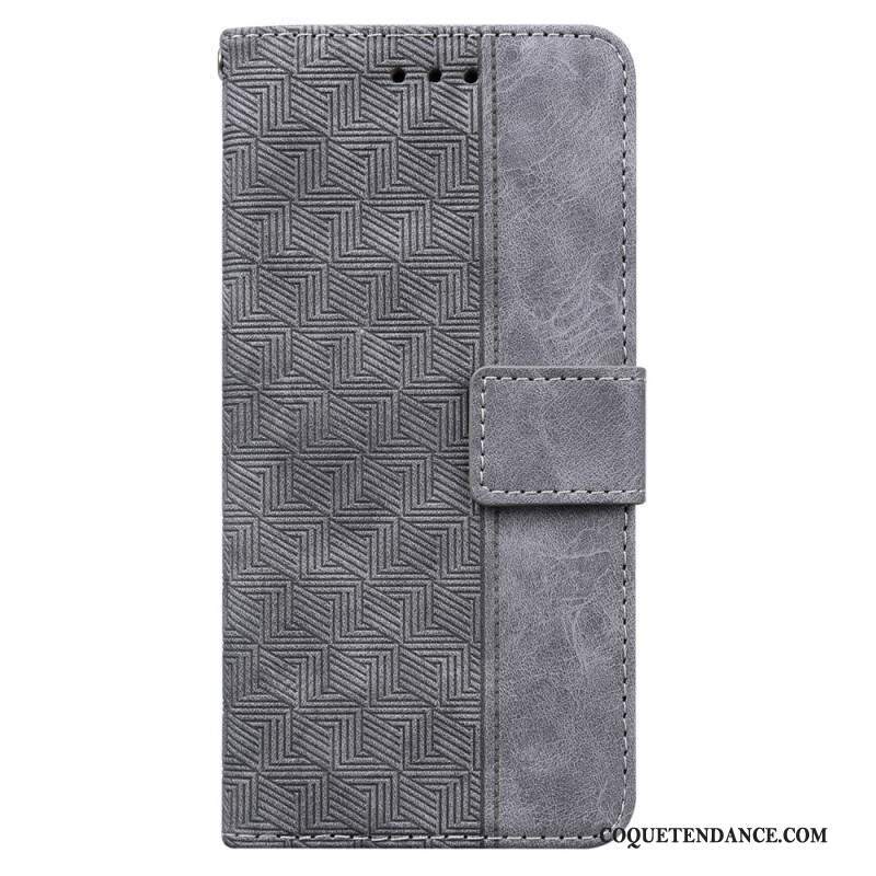 Housse iPhone 16 Plus Motif Tissé à Lanière