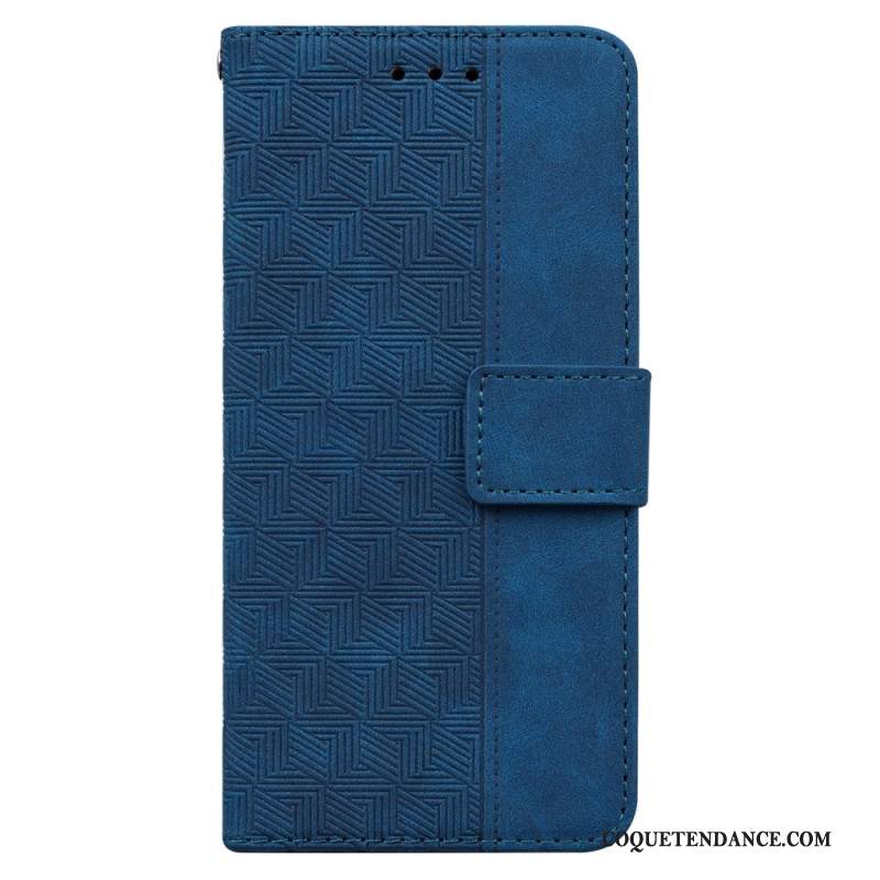 Housse iPhone 16 Plus Motif Tissé à Lanière