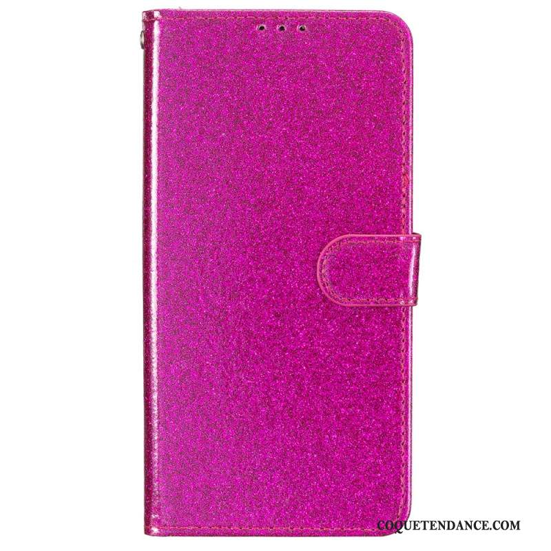 Housse iPhone 16 Plus Paillettes à Lanière