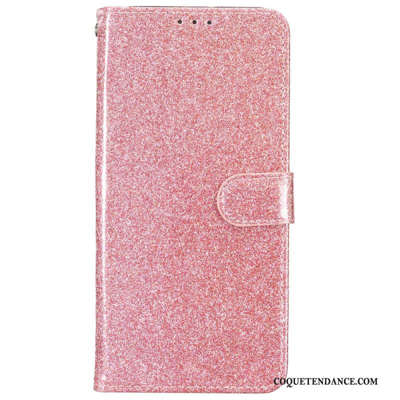 Housse iPhone 16 Plus Paillettes à Lanière