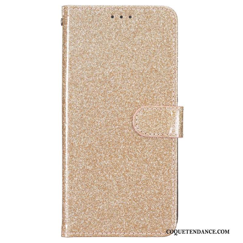 Housse iPhone 16 Plus Paillettes à Lanière