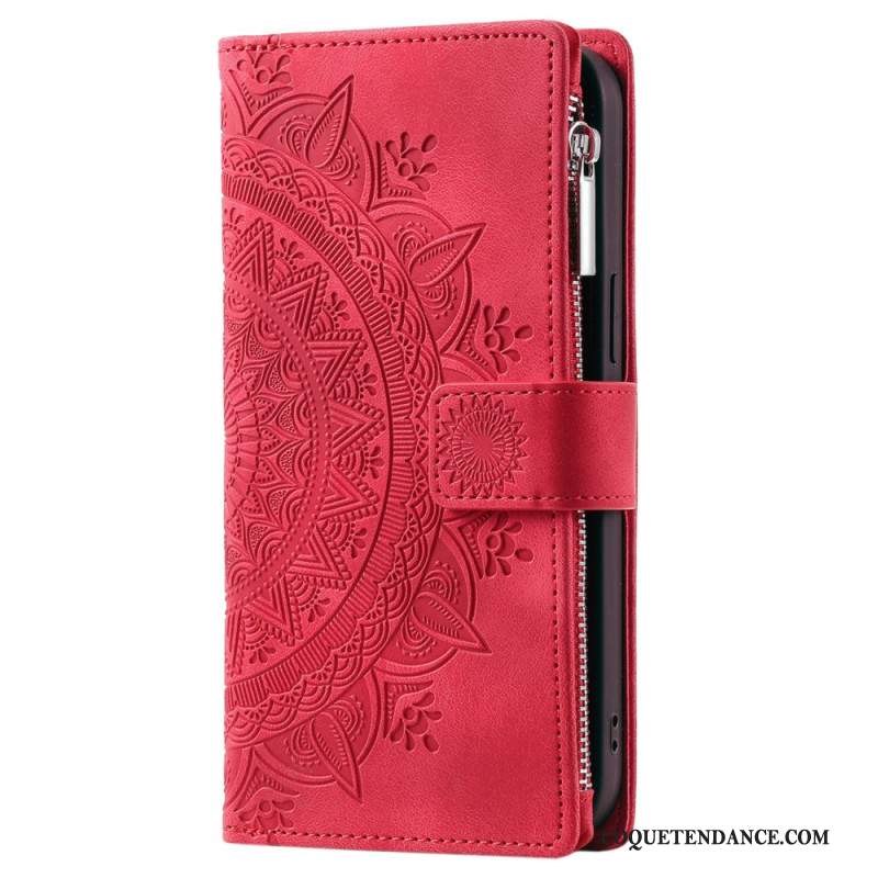 Housse iPhone 16 Plus, Portefeuille Mandala