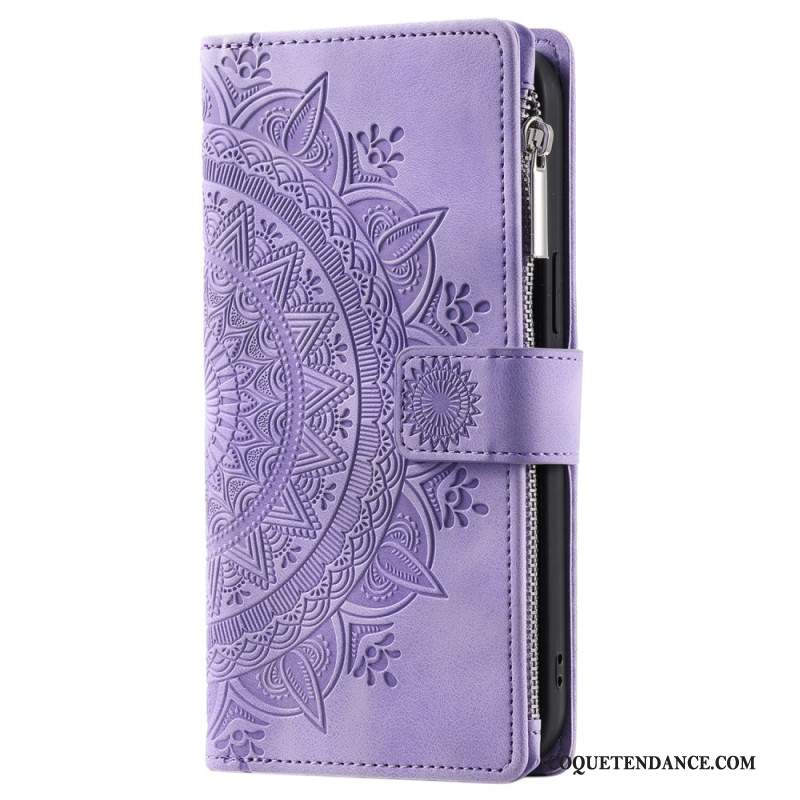 Housse iPhone 16 Plus, Portefeuille Mandala