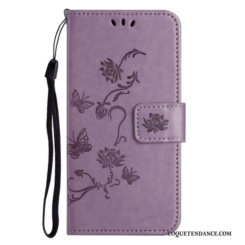 Housse iPhone 16 Pro Max Papillons et Fleurs