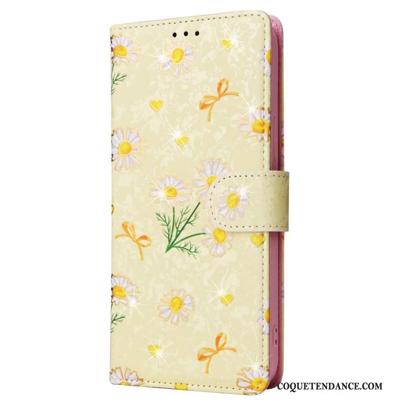 Housse iPhone 16 Pro Portefeuille Bloqueur RFID Floral