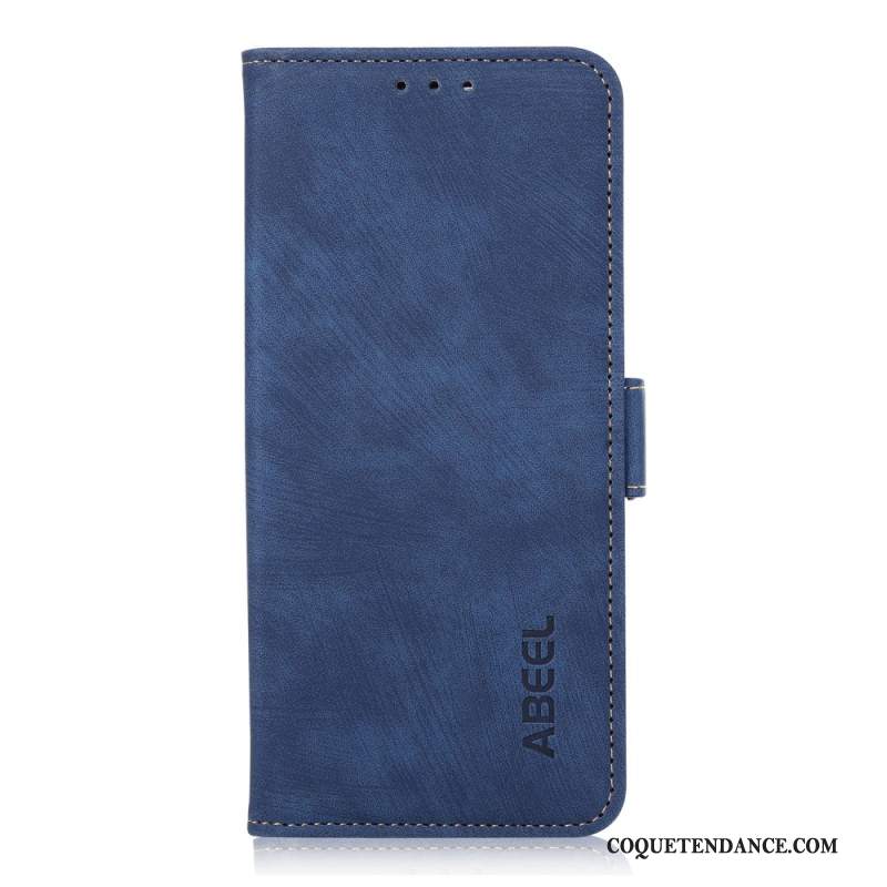 Housse iPhone 16 Simili Cuir Vintage ABEEL