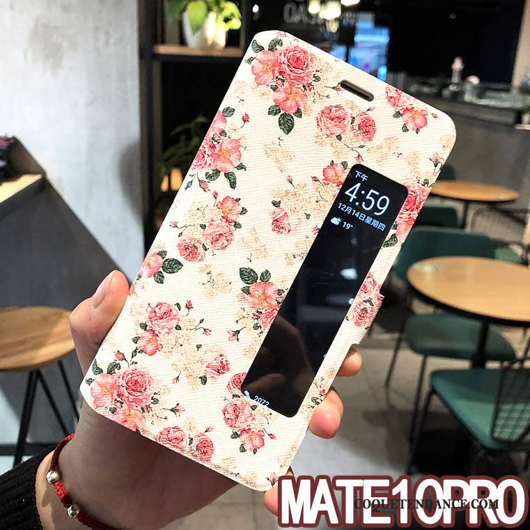 Huawei Mate 10 Pro Coque Blanc Étui Étui En Cuir Accessoires Créatif