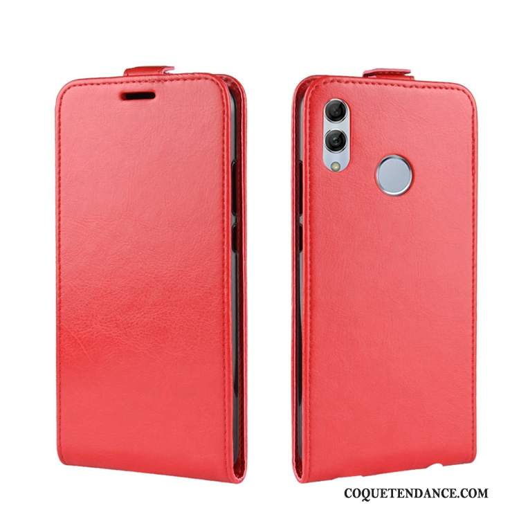 Huawei P Smart 2019 Coque Carte Blanc Modèle Fleurie Housse Étui En Cuir