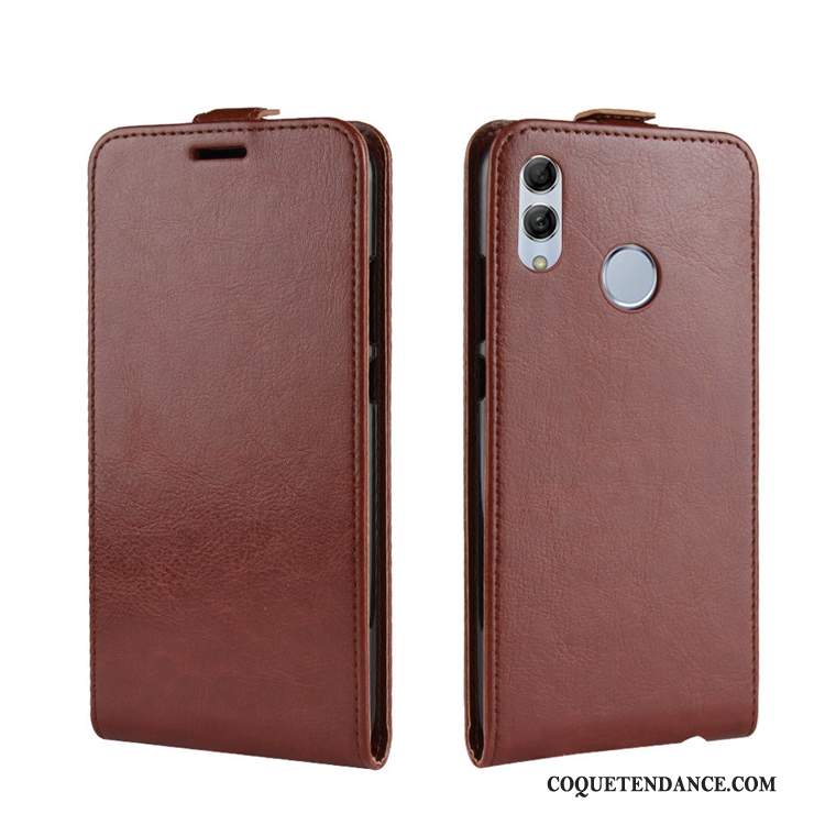 Huawei P Smart 2019 Coque Carte Blanc Modèle Fleurie Housse Étui En Cuir