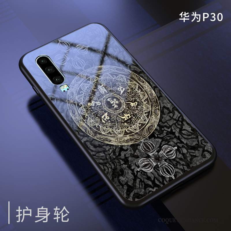 Huawei P30 Coque Tout Compris Verre De Téléphone Créatif Miroir