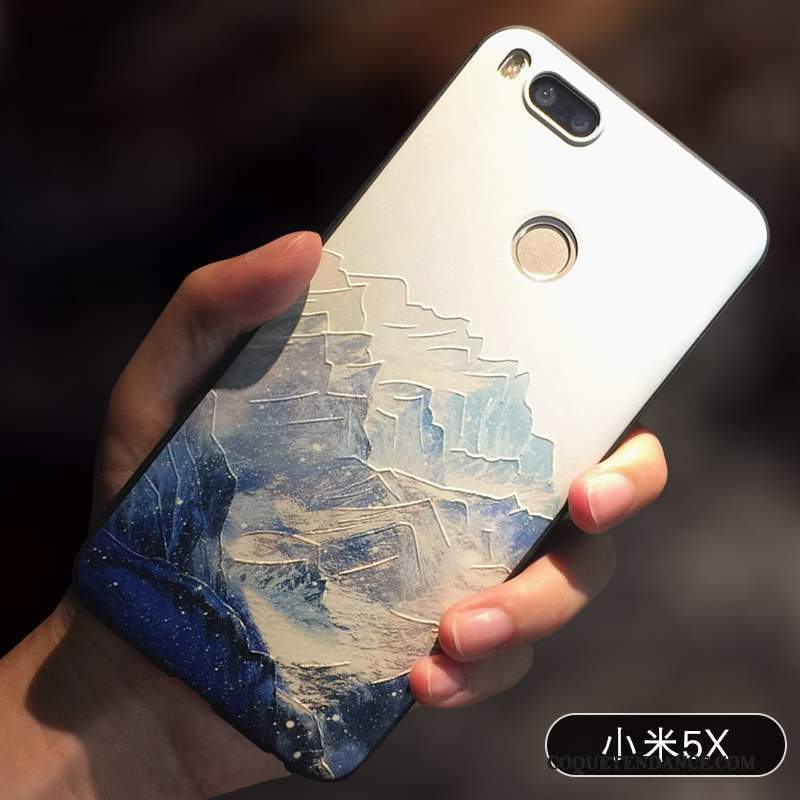 Mi 5x Coque Tout Compris Délavé En Daim Tendance Silicone Protection