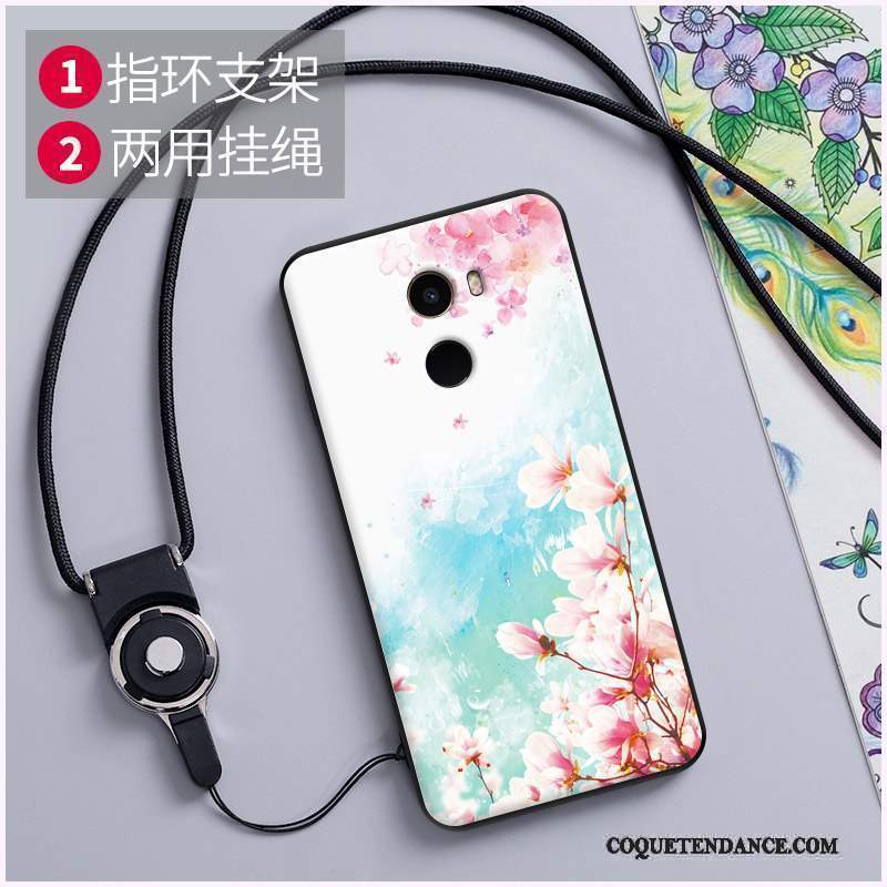 Mi Mix 2 Coque Incassable Ornements Suspendus Gaufrage Dessin Animé Multicolore