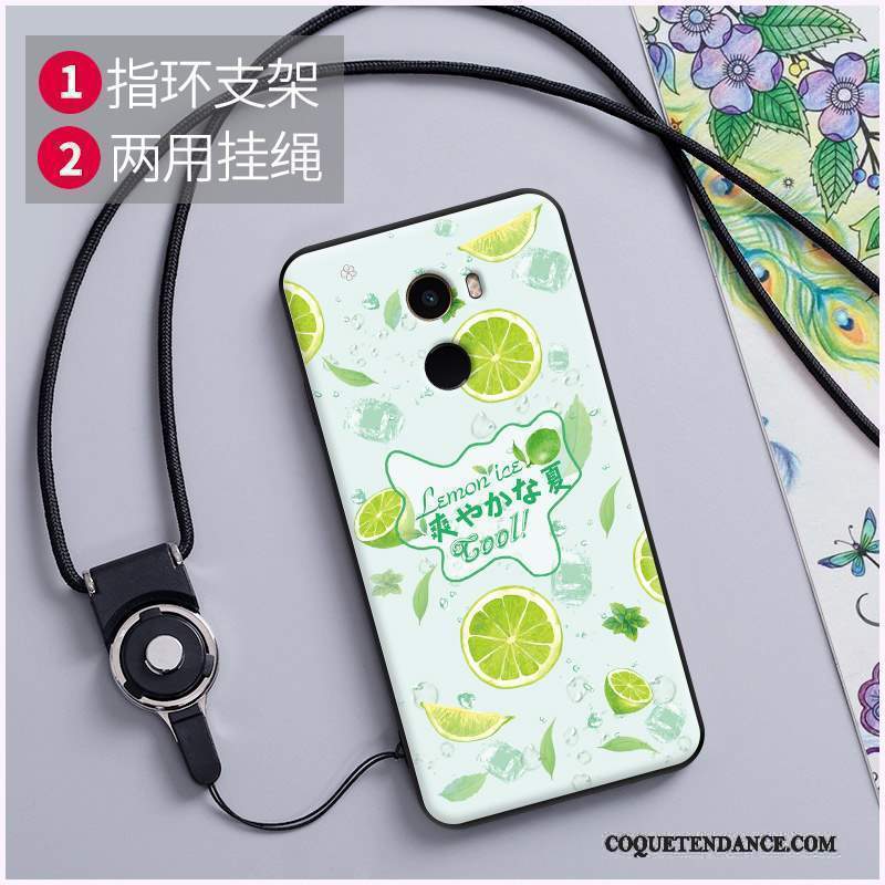 Mi Mix 2 Coque Incassable Ornements Suspendus Gaufrage Dessin Animé Multicolore