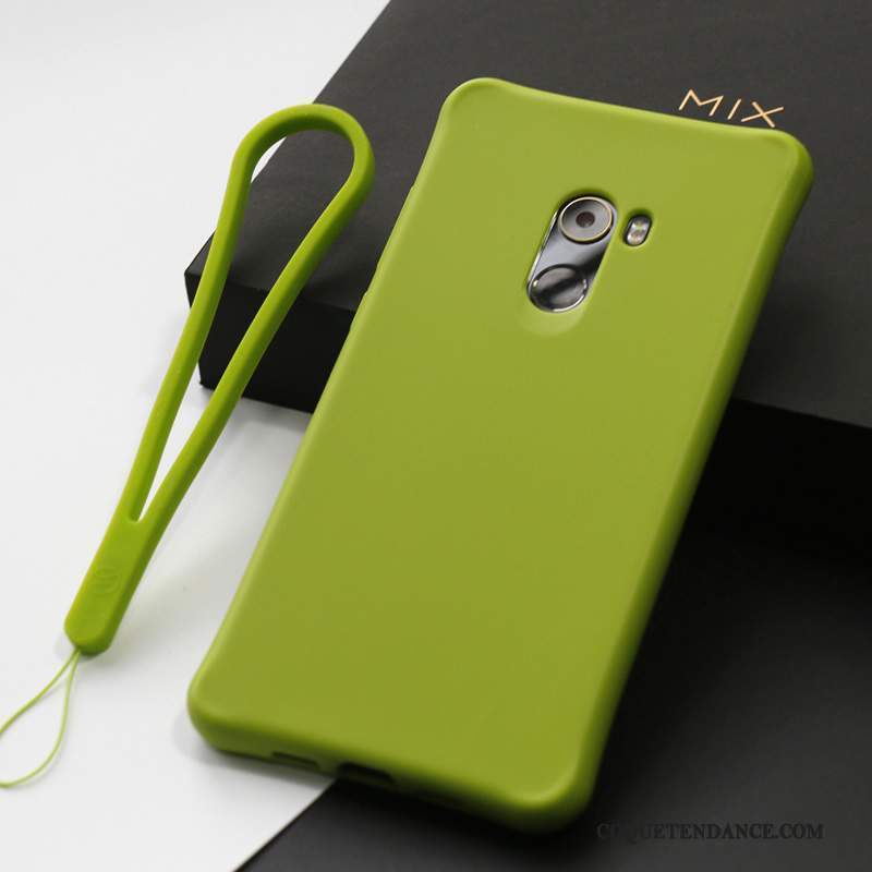 Mi Mix 2 Coque Étui Support Fluide Doux Silicone Vert