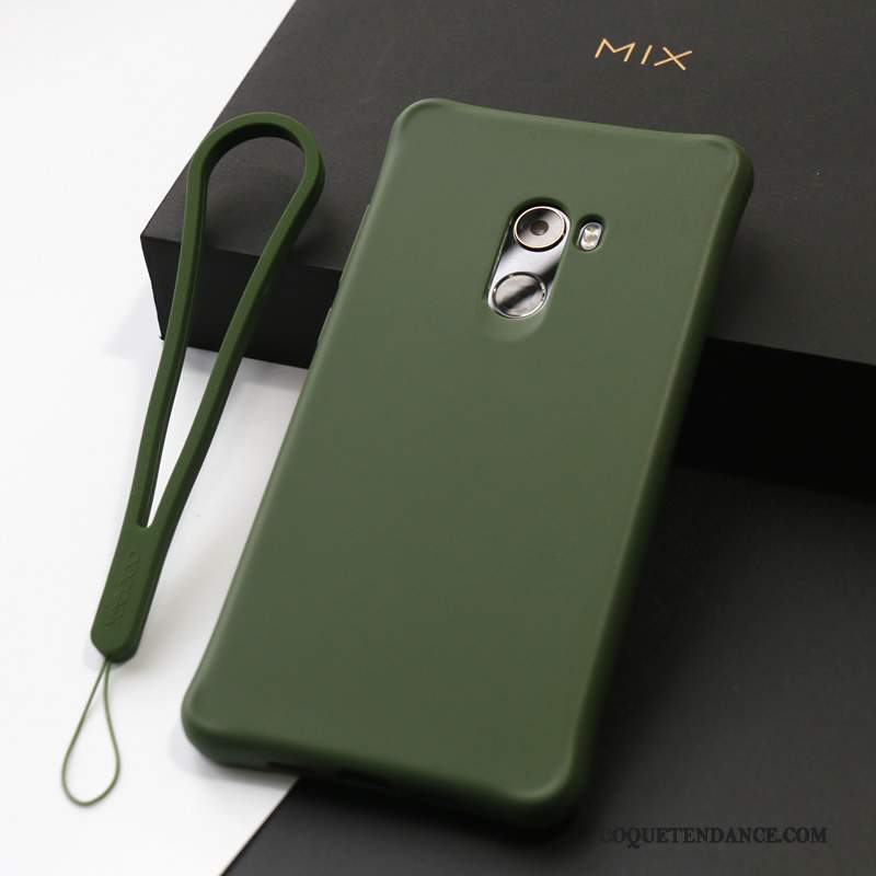 Mi Mix 2 Coque Étui Support Fluide Doux Silicone Vert