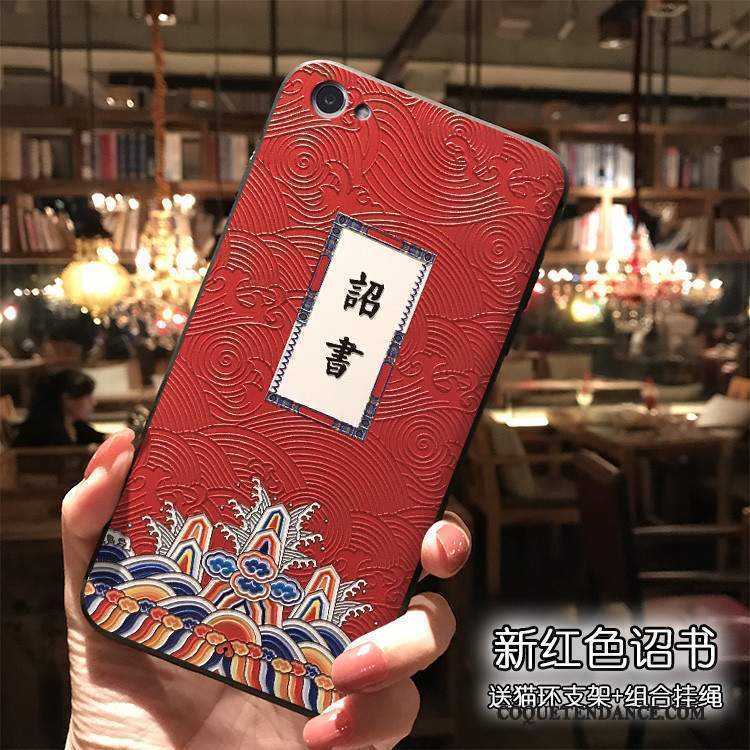 Redmi Note 5a Coque De Téléphone Personnalité Rouge Style Chinois Silicone