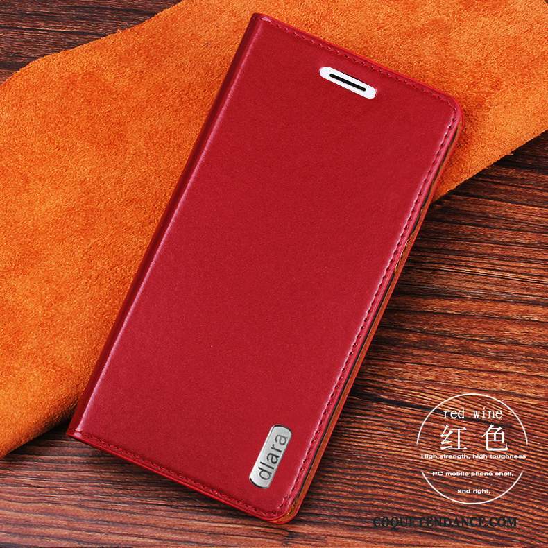 Samsung Galaxy A5 2016 Coque Étui Étui En Cuir Cuir Véritable Rouge Nouveau