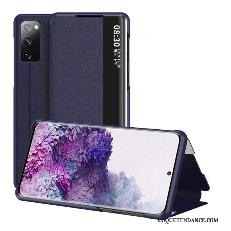 View Cover Samsung Galaxy S20 FE Simili Cuir Texturé