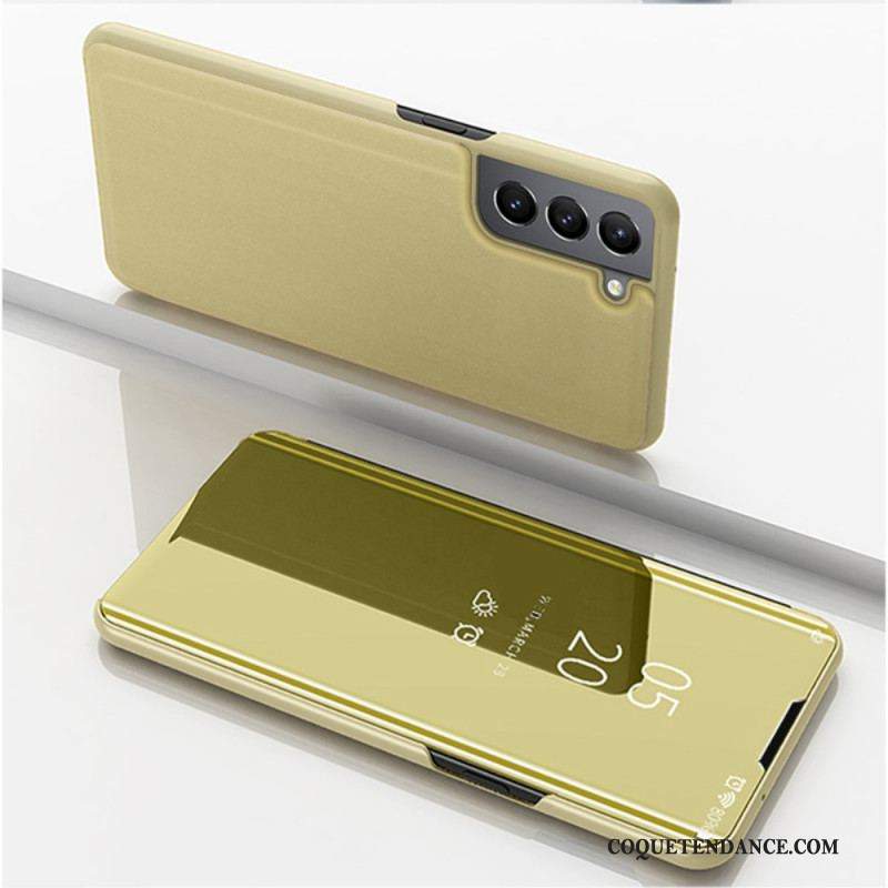 View Cover Samsung Galaxy S22 5G Miroir et Simili Cuir