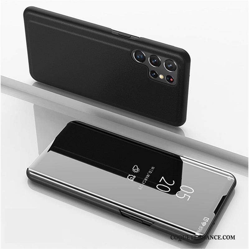 View Cover Samsung Galaxy S22 Ultra 5G Miroir et Simili Cuir