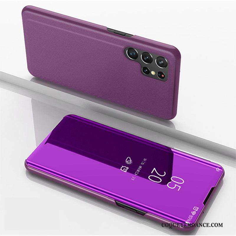 View Cover Samsung Galaxy S22 Ultra 5G Miroir et Simili Cuir