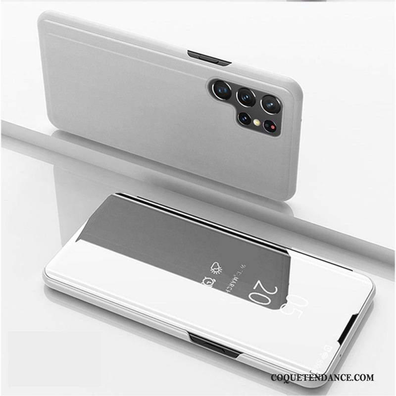 View Cover Samsung Galaxy S22 Ultra 5G Miroir et Simili Cuir