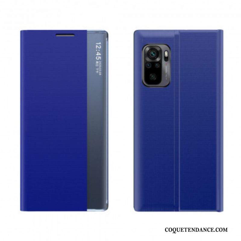 View Cover Xiaomi Redmi Note 10/10S/Poco M5s Simili Cuir Texturé