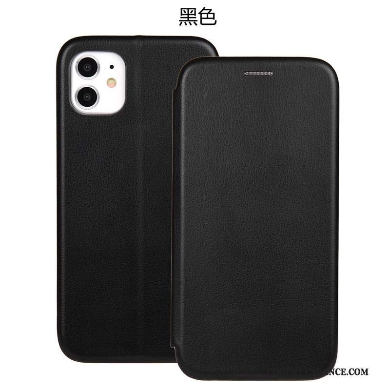 iPhone 11 Coque Silicone Noir Clamshell Tendance Étui