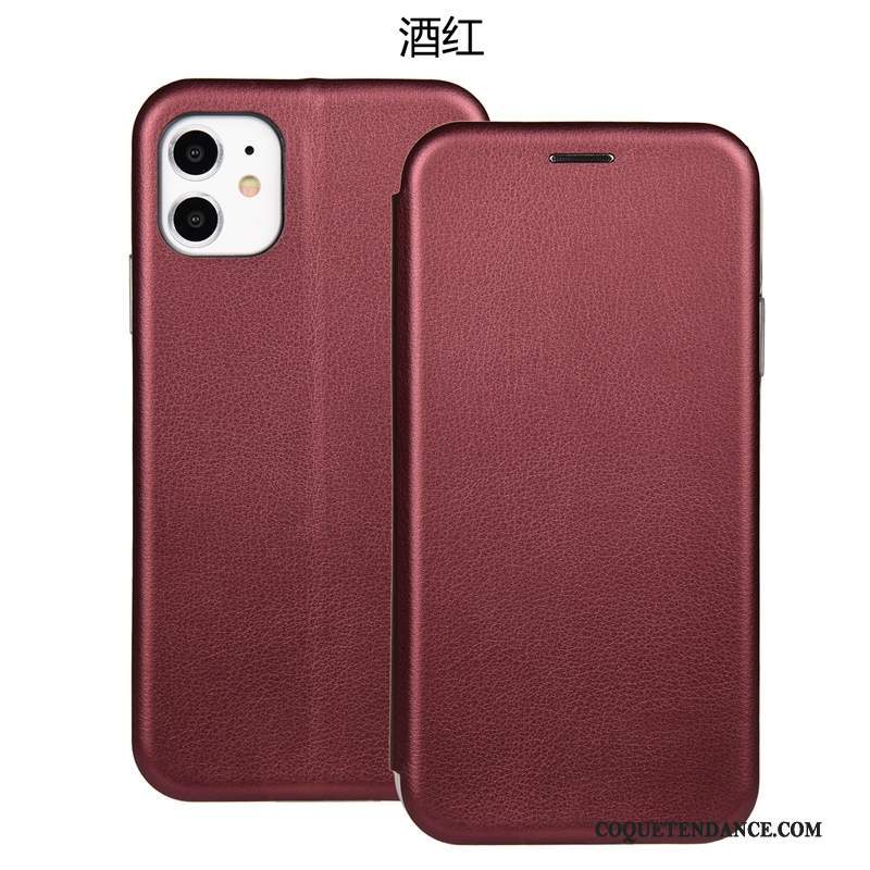 iPhone 11 Coque Silicone Noir Clamshell Tendance Étui