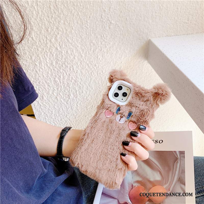 iPhone 11 Pro Coque Peluche Étui De Téléphone Ours Petit