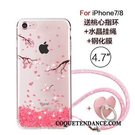 iPhone 7 Coque Nouveau De Téléphone Rose Marque De Tendance Ornements Suspendus