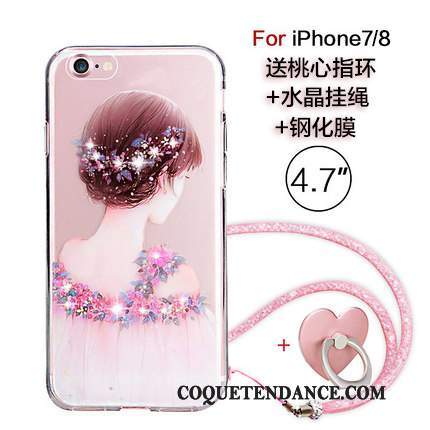 iPhone 7 Coque Nouveau De Téléphone Rose Marque De Tendance Ornements Suspendus