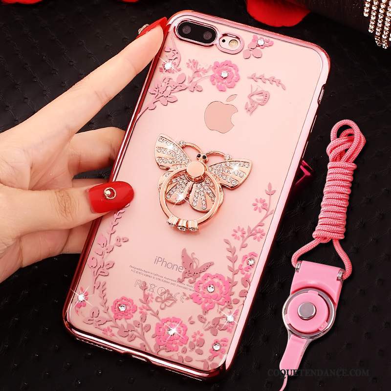 iPhone 7 Plus Coque Cristal Étui Rose Personnalité Créatif