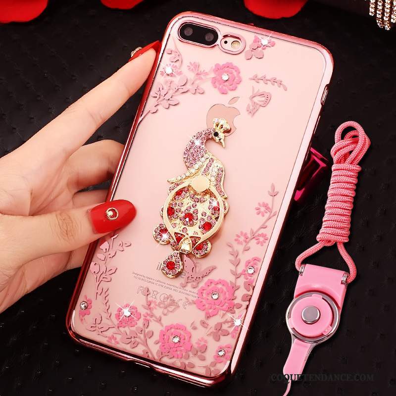 iPhone 7 Plus Coque Cristal Étui Rose Personnalité Créatif