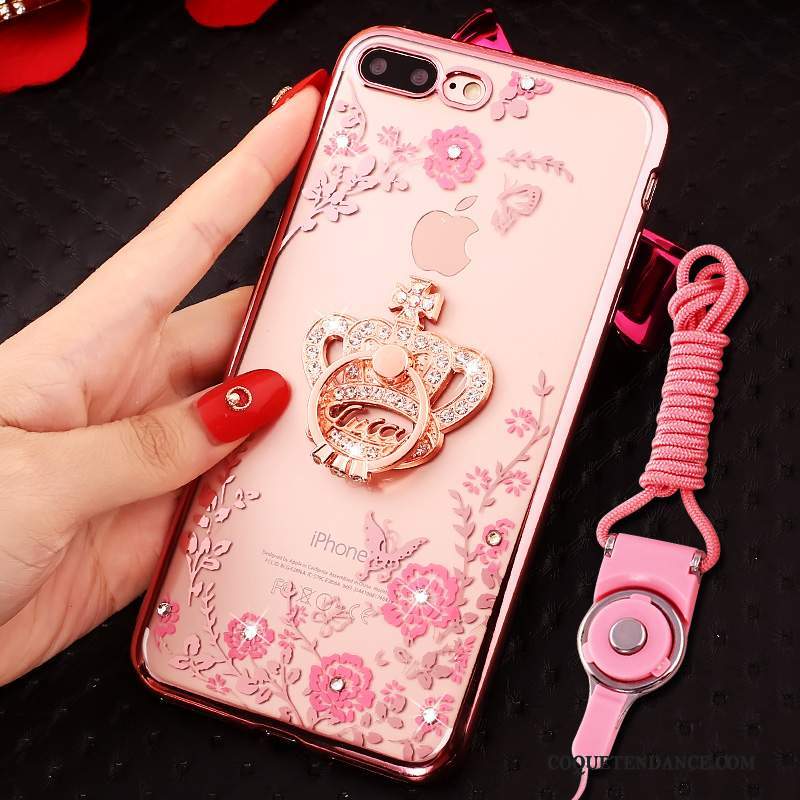 iPhone 7 Plus Coque Cristal Étui Rose Personnalité Créatif