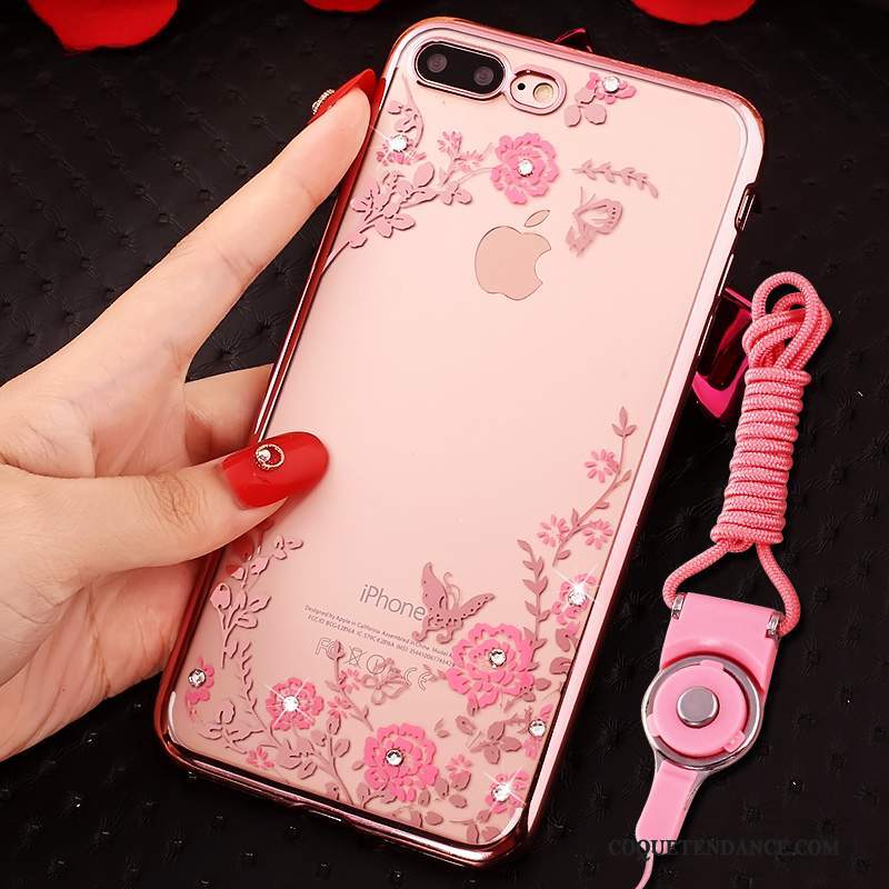 iPhone 7 Plus Coque Cristal Étui Rose Personnalité Créatif