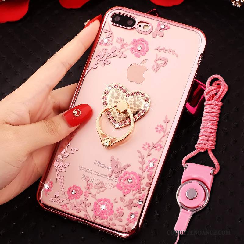 iPhone 7 Plus Coque Cristal Étui Rose Personnalité Créatif