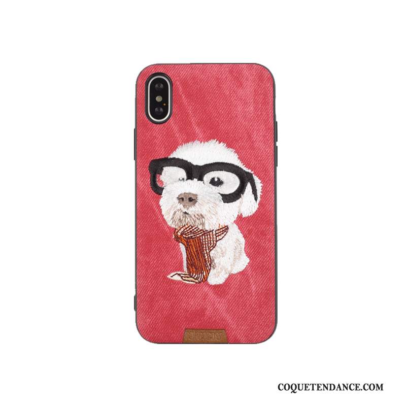 iPhone Xs Coque De Téléphone Broderie Mignonne Dessin Animé Jaune