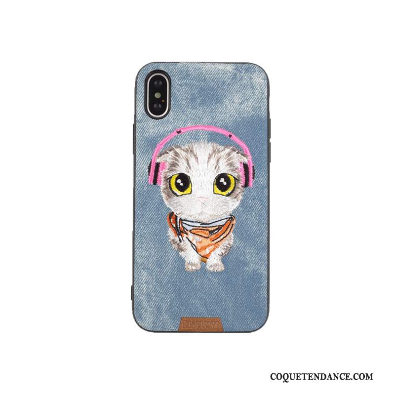 iPhone Xs Coque De Téléphone Broderie Mignonne Dessin Animé Jaune