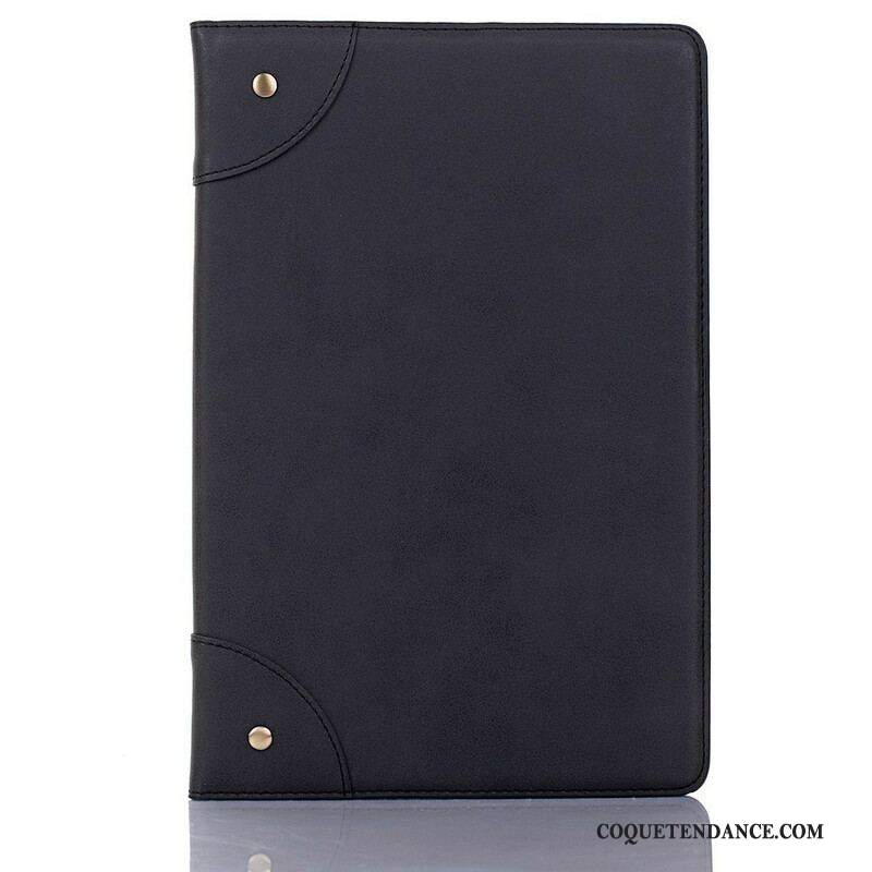 Étui Samsung Galaxy Tab A7 Lite Simili Cuir Vintage Rivets